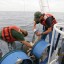 Karen and Tim preparing to deploy the Bongos (plankton tow nets).