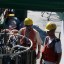 Teacher Matt MacGregor and FWRI scientist, Matt Garrett preparing Niskin bottles to collect seawater samples